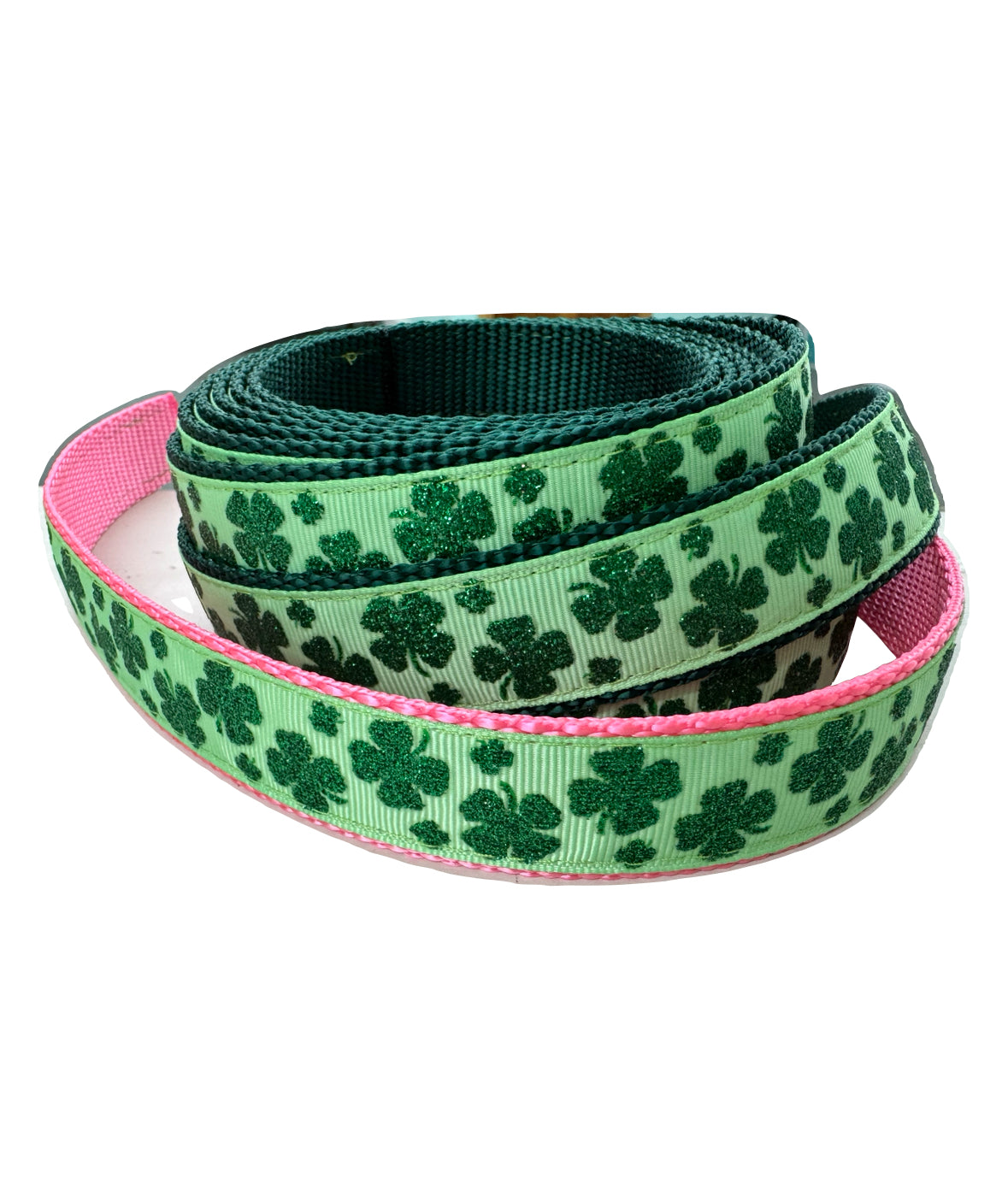 Glitter Lucky Clovers Seatbelt (1 inch)