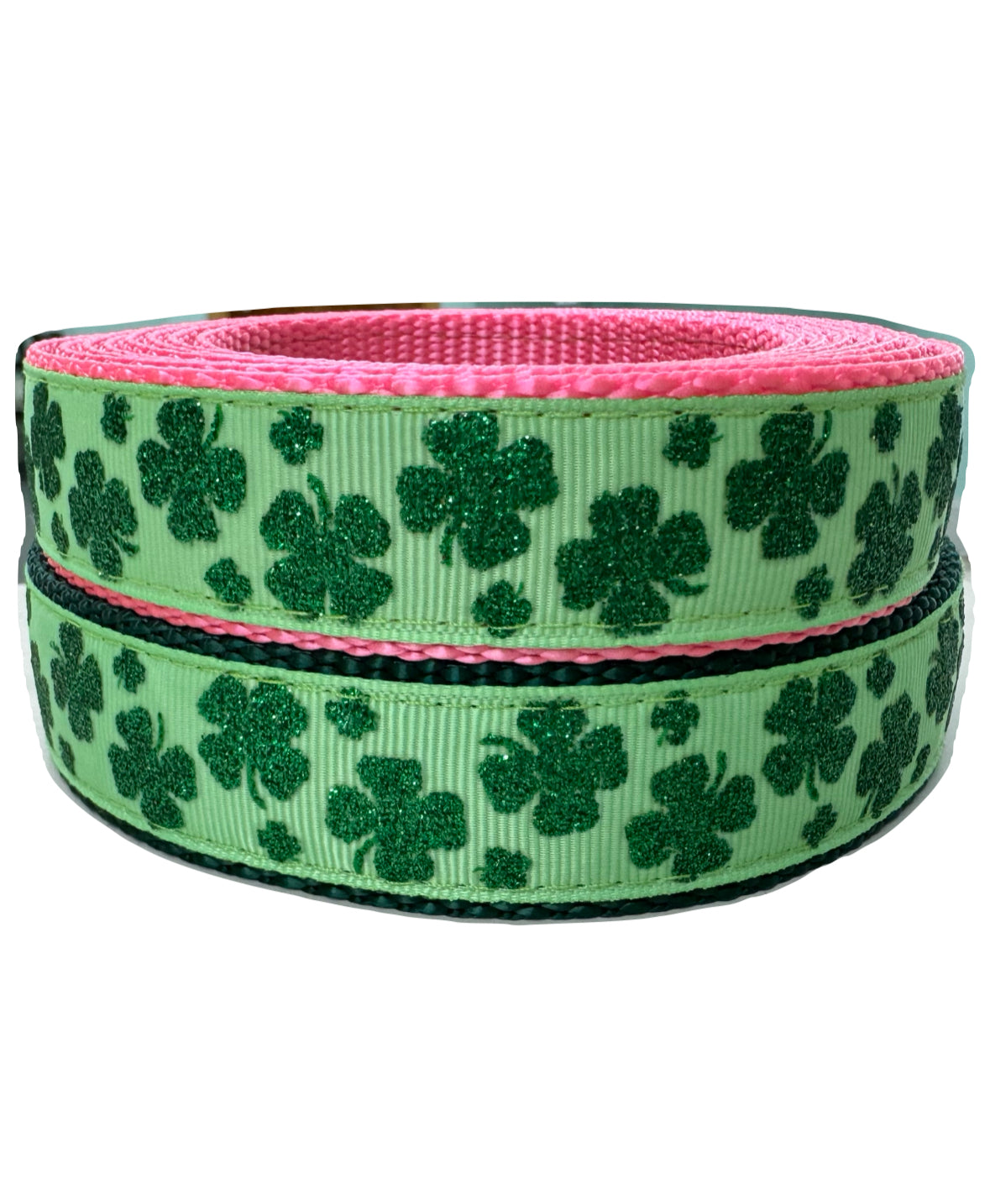 Glitter Lucky Clovers Seatbelt (1 inch)