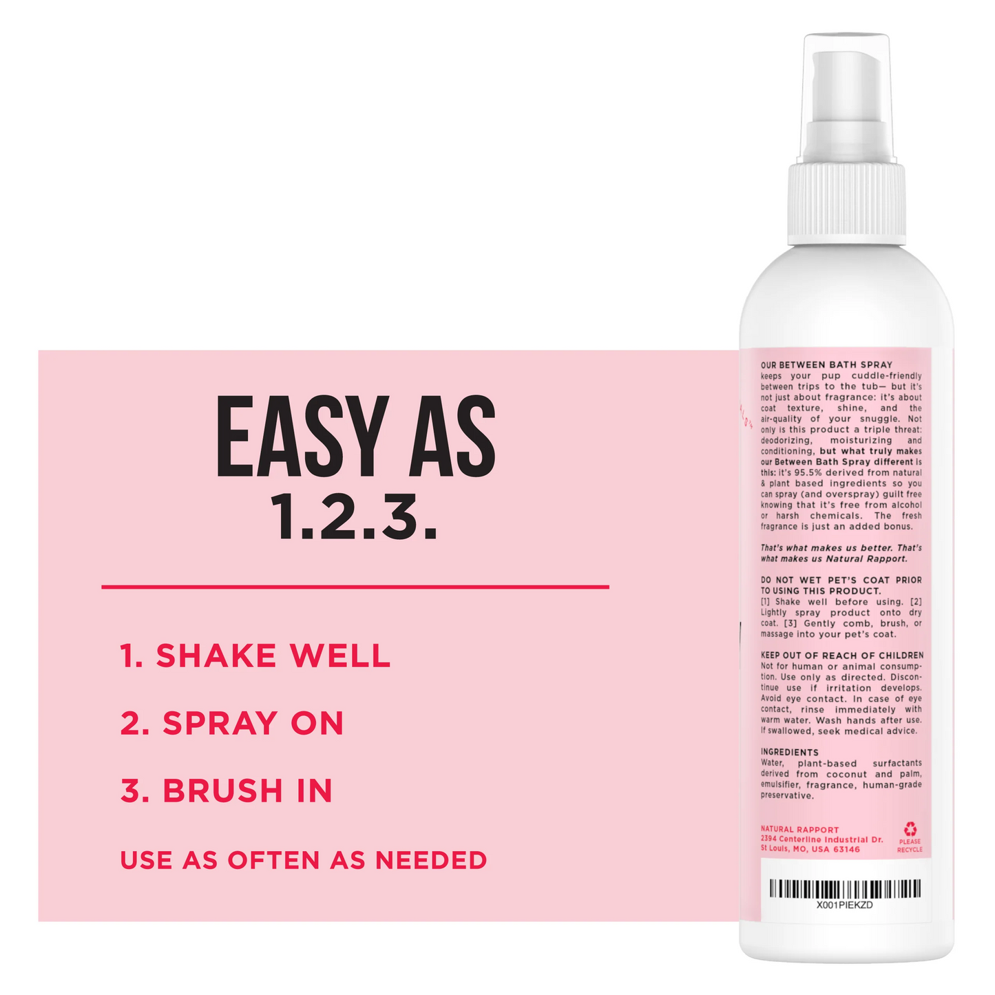 The Only Between Bath Spray Dogs Need - Dog Cologne - Floral & Coconut