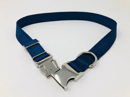 1 Inch Navy Blue Nylon Collar