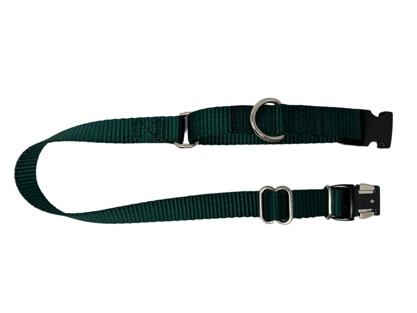 3/4 Inch Martingale Collar with Quick Release Buckle (Forest Green)