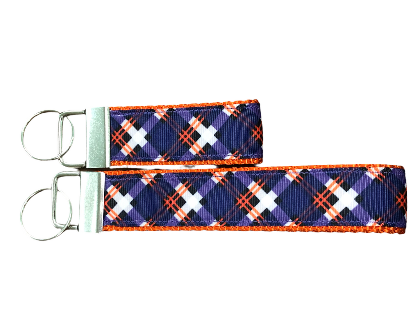 Purple Plaid Wristlet/Keychain