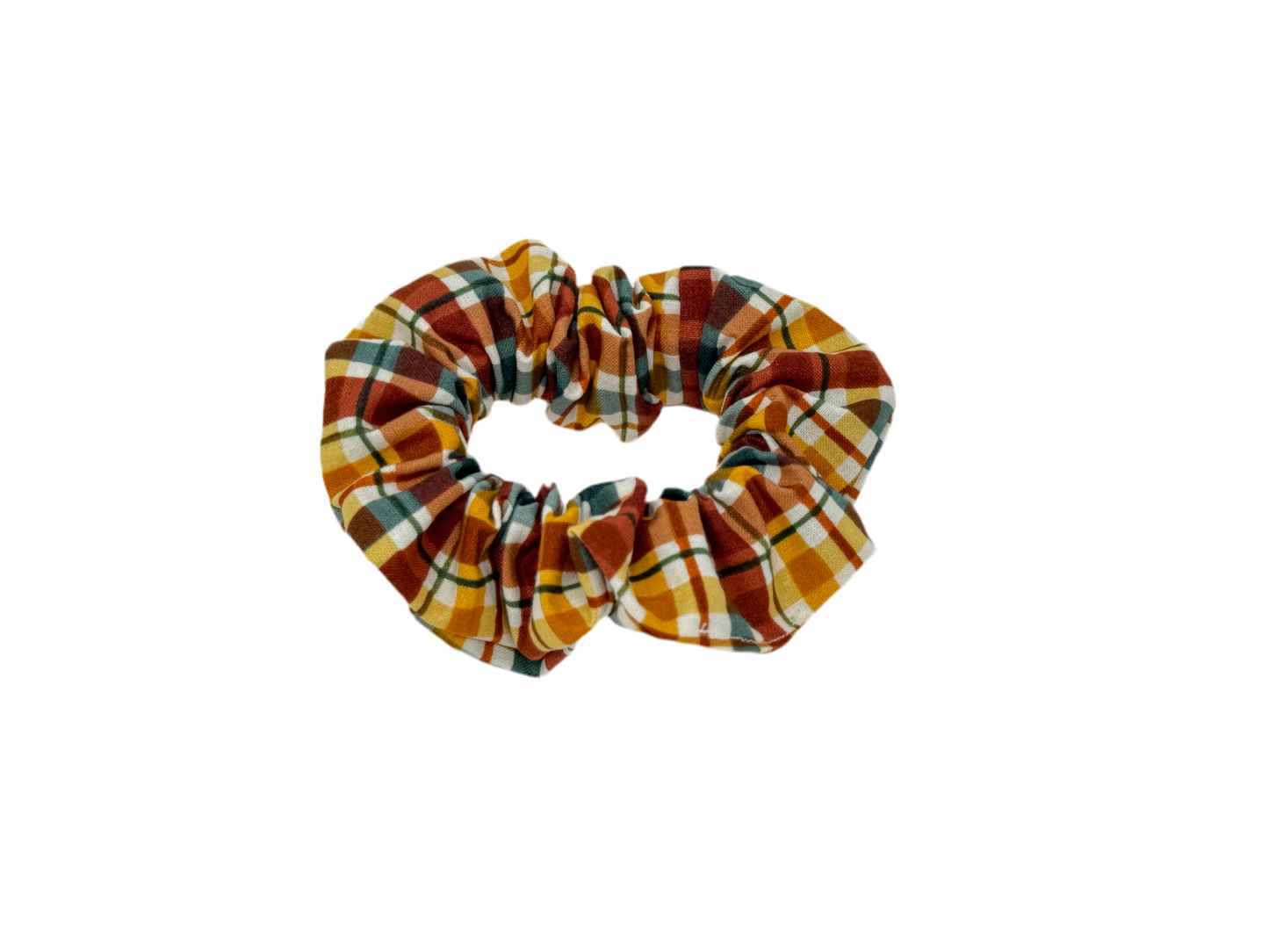 Autumn Plaid Scrunchie