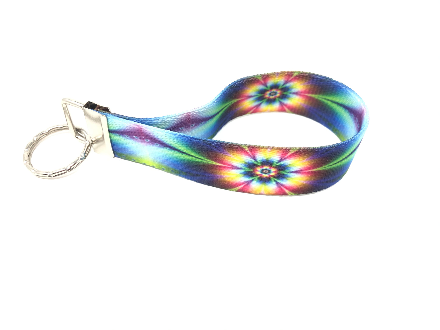 Holographic Flower Wristlet Keychain
