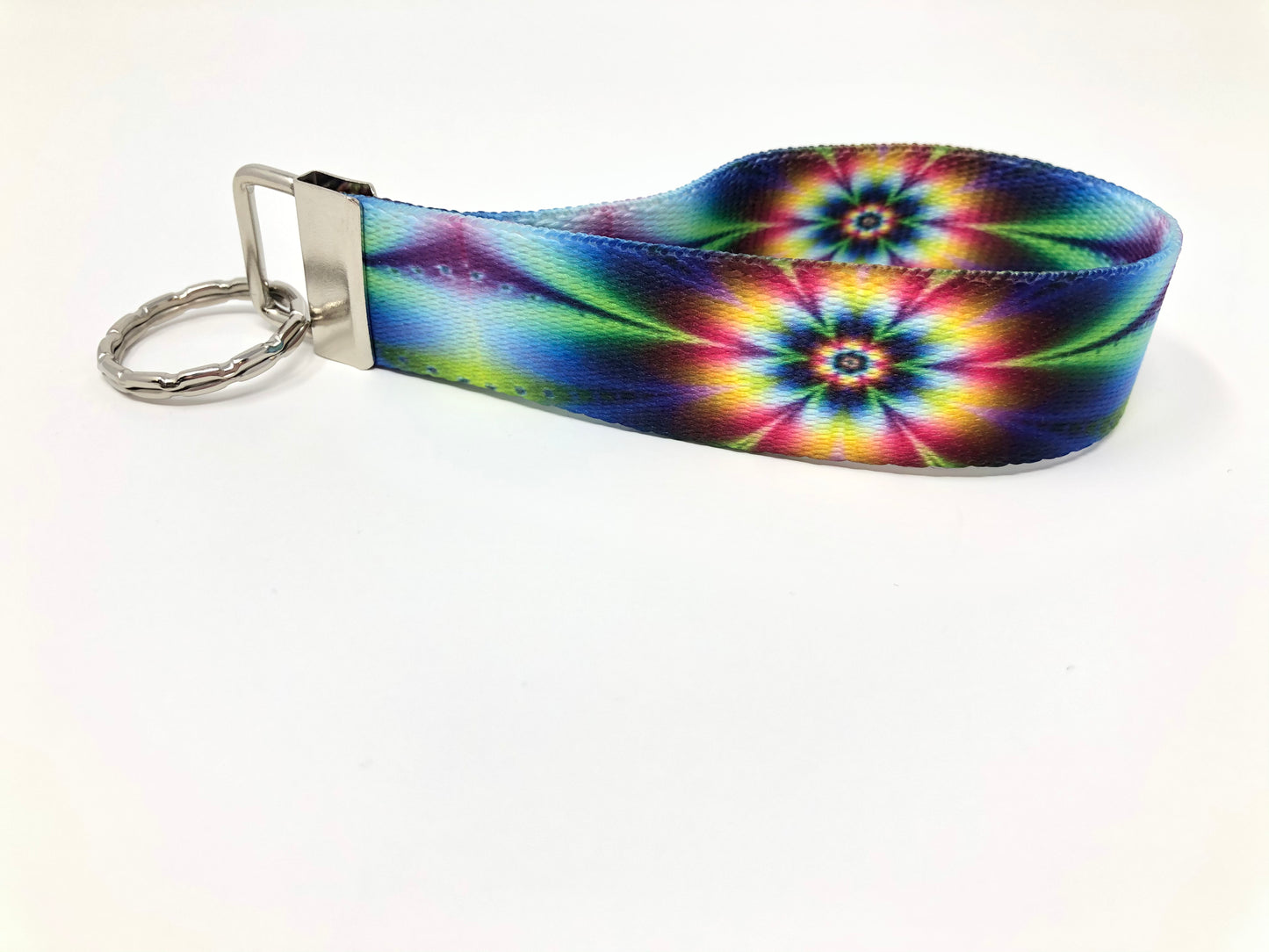 Holographic Flower Wristlet Keychain